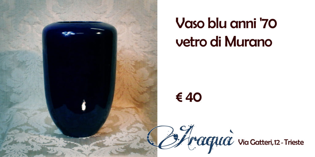 Vaso blu anni '70 vetro di Murano € 40