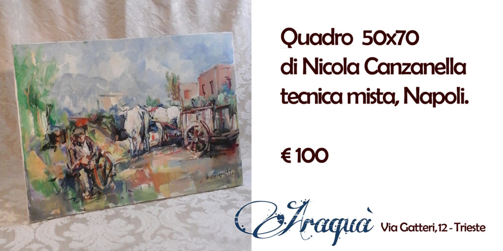 Quadro tecnica mista Nicola Canzanella Napoli 50x70 - € 100