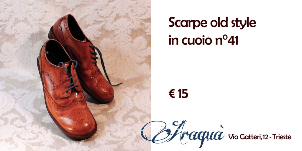 Scarpe old style in cuoio n°41 € 15